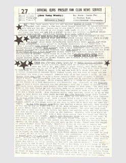 Elvis News Service Weekly Issue No. 27