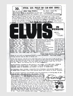 Elvis News Service Weekly Issue No. 30