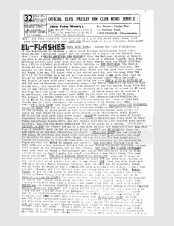 Elvis News Service Weekly Issue No. 32
