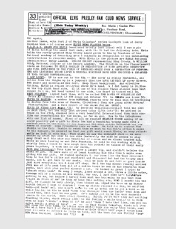 Elvis News Service Weekly Issue No. 33