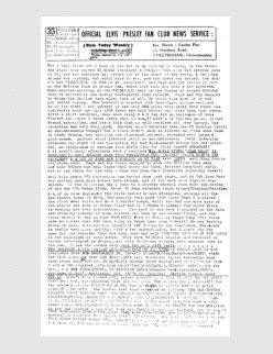 Elvis News Service Weekly Issue No. 35