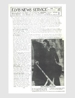 Elvis News Service Weekly Issue No. 62