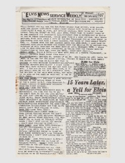 Elvis News Service Weekly Issue No. 67