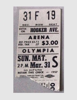 Ticket - March 31 1957