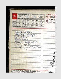 March 25 1961 Tape Box - Thanks to Ernst Jørgensen