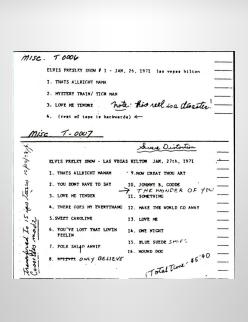 January 26-27 1971 Soundboard