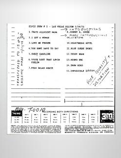 January 29 1971 Dinner Show Soundboard