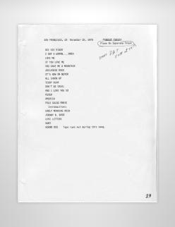 November 28 1976 - Soundboard