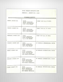 Rehearsals January 8 - 13 1973