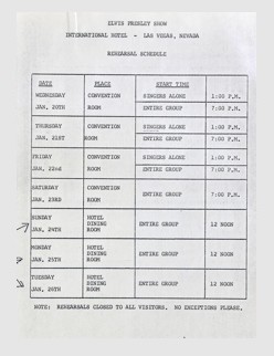 January 1971 Rehearsals