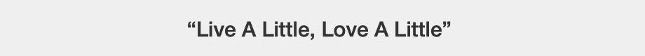 Live A Little, Love A Little