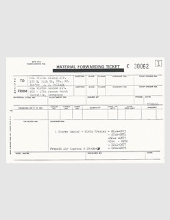 Stereo Masters Shipping Receipt