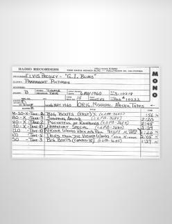Tape Legend - May 6 1960