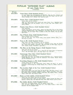 RCA Numerical Catalog Supplement - January 1959
