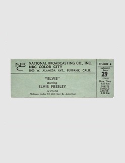 Ticket - June 29 1968 - 6pm (Thanks to Graceland)