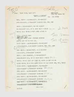 She's A Machine (Lyric Sheet)