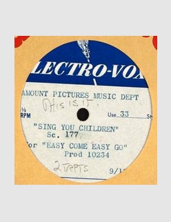 Sing You Children (Demo Acetate)