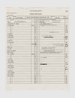 MGM Session Log - April 30 1957 (Thanks to David English)
