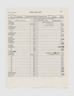 MGM Session Log - May 3 1957 (Thanks to David English)