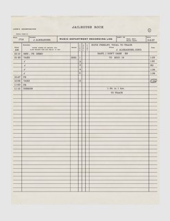 MGM Session Log - May 8 1957 (Thanks to David English)