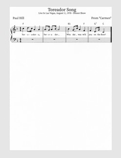 The Toreador Song (thanks to Christopher Brown)