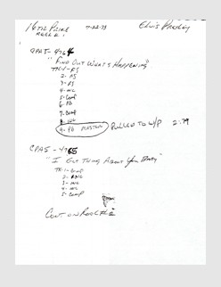 Session Log
