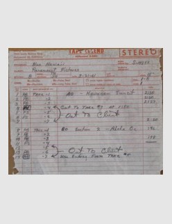 Tape Legend - March 21 1961