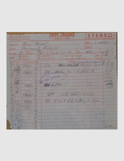 Tape Legend - March 23 1961
